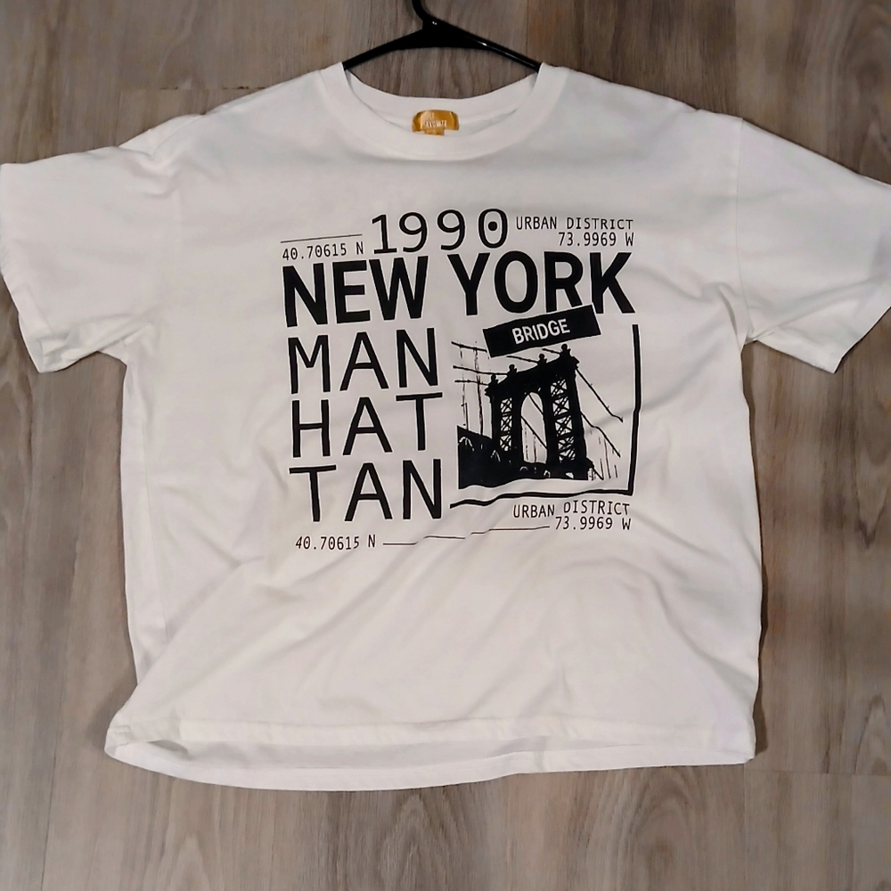 New York Graphic VINTAGED  1990 NEW YORK Manhattan Bridge T-Shirt Size S